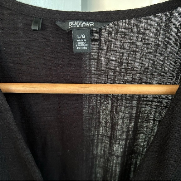 Buffalo David Bitton Mariposa V-Neck Button-Front Midi Dress Size L - Picture 5 of 6